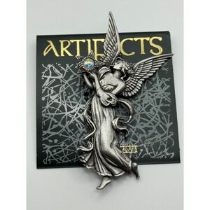 Vintage JJ Jonette Artifacts Winged Angel Brooch Pin